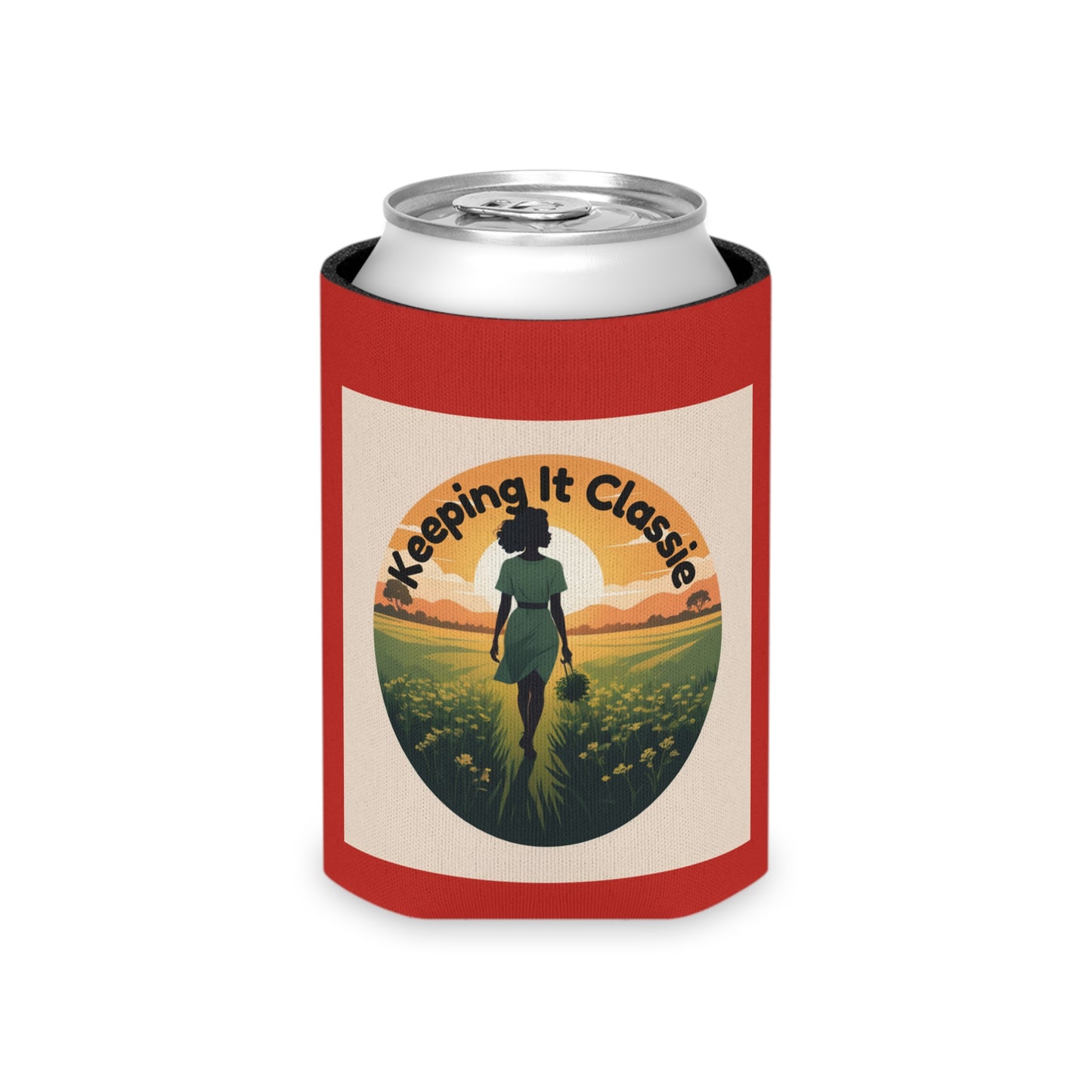 Classic Nature Can Cooler, Eco-Friendly Beverage Insulator, Outdoor Party Favor, Gift for Nature Lovers, Camping Accessory