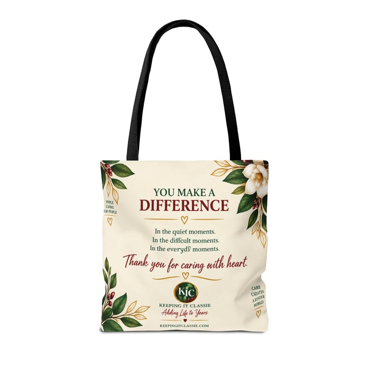Care With Heart Tote Bag