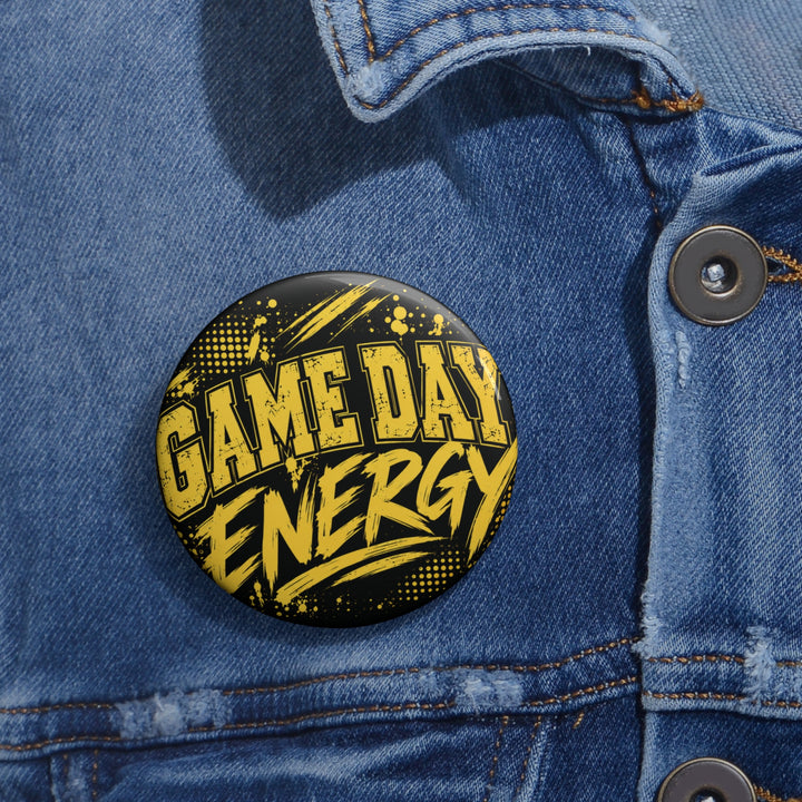 Game Day Energy Pin Button — Sports Fan Rally Button