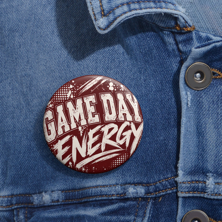 Game Day Energy Pin Button — Football Spirit Team Rally Badge