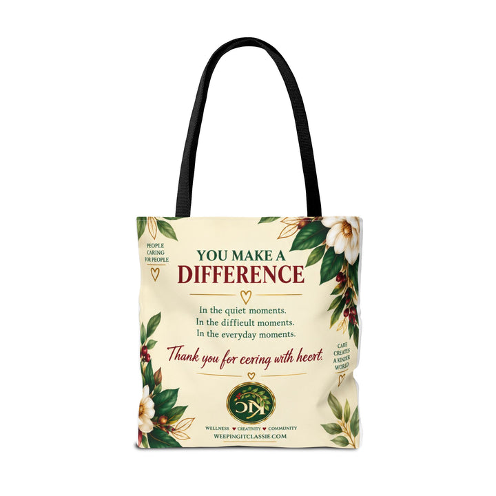 Care With Heart Tote Bag